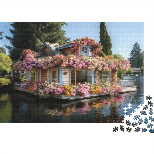 Puzzles 300pcs (40x28cm) Für Erwachsene Seehaus Puzzles Für Erwachsene Puzzle-Lernspiele Lake View von ZBOLI
