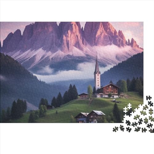 Puzzles 500pcs (52x38cm) Für Erwachsene Beautiful Alps Puzzles Für Erwachsene Puzzle-Lernspiele Alpenlandschaft von ZBOLI