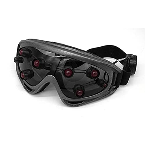 ZCBYBT Cyberpunk -Schutzbrillen Requisiten mit Lichter Cosplay Futuristic Tech Mechanical Style Halloween Make -up -Party,Rot,A von ZCBYBT