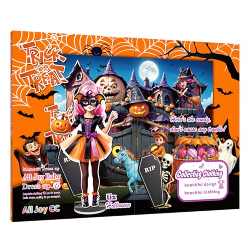 ZCHYTOOL Halloween Magnetisches Anziehpuppen Set Basteln Spielzeug für Kinder 3-8 Dunkle licht-Sticker mit Puppe und Kostümen ZCHYTOOL Halloween Magnetisches Anziehpuppen Set Basteln Spielzeug für Kinder 3-8 Dunkle licht-Sticker mit Puppe und Kostümen von ZCHYTOOL