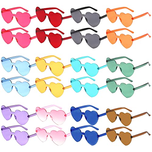 ZCOINS 24 Herzbrille Herz sonnenbrille, Herzchen Brille Party brille, Rahmenlose Bunten Lustige Brille für Geburtstagsfeier, Fasching, Karneval, Malle, für Kinder und Erwachsene ZCOINS 24 Herzbrille Herz sonnenbrille, Herzchen Brille Party brille, Rahmenlose Bunten Lustige Brille für Geburtstagsfeier, Fasching, Karneval, Malle, für Kinder und Erwachsene von ZCOINS