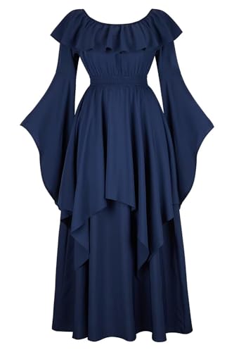 ZCXCsfp Renaissance-Kostüm für Damen, mittelalterliches Kleid, irisch, viktorianisch, Vintage, Halloween, Cosplay, Dunkelblau6701, XS ZCXCsfp Renaissance-Kostüm für Damen, mittelalterliches Kleid, irisch, viktorianisch, Vintage, Halloween, Cosplay, Dunkelblau6701, XS von ZCXCsfp