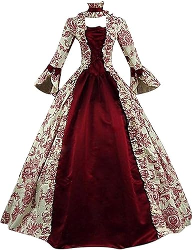 ZCXCsfp Viktorianische Kleider Damen Vintage Court Maskerade Kleid Mittelalter Gothic Lolita Party Schwingen Abendkleid Lolita Party Rokoko Puffärmel Maxi Mittelalter Renaissance Kostüm Outfit, ZCXCsfp Viktorianische Kleider Damen Vintage Court Maskerade Kleid Mittelalter Gothic Lolita Party Schwingen Abendkleid Lolita Party Rokoko Puffärmel Maxi Mittelalter Renaissance Kostüm Outfit, von ZCXCsfp