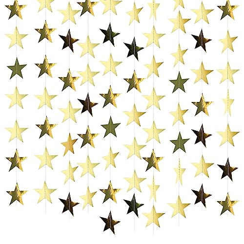 15.8 m Reflektierende Stern Papier Girlande mit Glitzer Funkelnden Sternen - Hängende Dekoration für Geburtstag, Hochzeit, Party 15.8 m Reflektierende Stern Papier Girlande mit Glitzer Funkelnden Sternen - Hängende Dekoration für Geburtstag, Hochzeit, Party von ZCYKJ