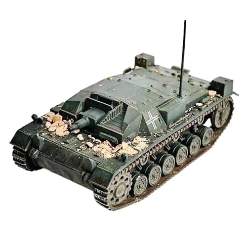 ZCYYUE Maßstabsgetreue Modelle Maßstab 1:72 Für Deutsches Sturmgeschütz Nr. 3 LAH-Panzermodellbausatz, Statisches Druckguss-Sammelornament Diecast Panzer von ZCYYUE