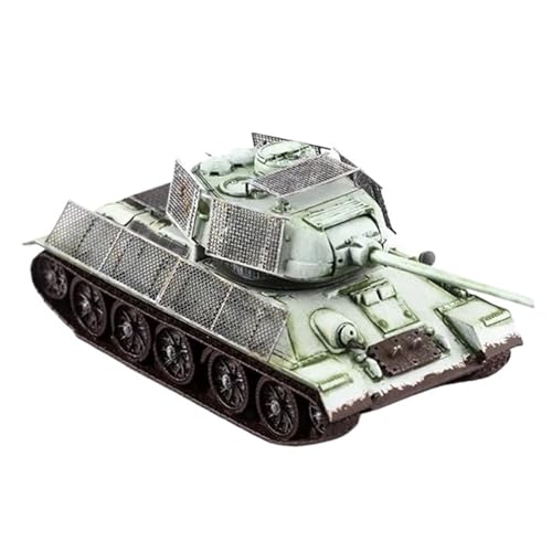ZCYYUE Maßstabsgetreue Modelle Maßstab 1:72 für sowjetischen Panzer T-34/85 Modellbausatz statisches Druckguss-Sammelornament Diecast Panzer von ZCYYUE