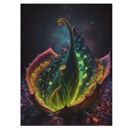 Blume Puzzle, Puzzles Für Erwachsene Kinder, 500 Teile Holzpuzzle, Für Jugendliche Herausforderungsspielzeug 55×41cm von ZDAAZD