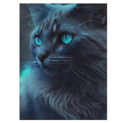 Katze Puzzle 500 Teile, Holzpuzzle Für Erwachsene Kinder, Impossible Puzzles, Geschicklichkeitsspiel Für Die Ganze Familie 55×41cm Katze Puzzle 500 Teile, Holzpuzzle Für Erwachsene Kinder, Impossible Puzzles, Geschicklichkeitsspiel Für Die Ganze Familie 55×41cm von ZDAAZD