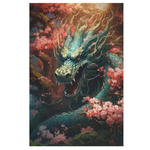 Kirsch-Japanischer Drache-Puzzle Für Erwachsene, 1000 Teile, Holzpuzzle, Kinderpuzzle, Dekompressionsspiel, Spielzeugpuzzle 78×53cm Kirsch-Japanischer Drache-Puzzle Für Erwachsene, 1000 Teile, Holzpuzzle, Kinderpuzzle, Dekompressionsspiel, Spielzeugpuzzle 78×53cm von ZDAAZD