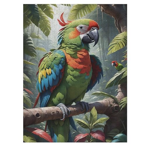 Papagei Holzpuzzle 500 Teile,Puzzles Für Erwachsene, Impossible Puzzle, Kinder Legespiel 55×41cm von ZDAAZD