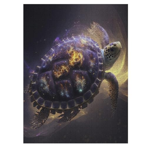 Schildkröte 500 Teile Premium-Puzzles Für Erwachsene Kinder- Holzpuzzles Spaß Und Lernspiele - Perfekte Puzzle-Geschenke 55×41cm von ZDAAZD
