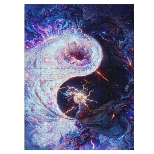 Yin und Yang Weltraum Holzpuzzle - Puzzle Für Erwachsene, 500-teilige Puzzles Für Teenager Und Kinder, Herausfordernde Spiele 55×41cm Yin und Yang Weltraum Holzpuzzle - Puzzle Für Erwachsene, 500-teilige Puzzles Für Teenager Und Kinder, Herausfordernde Spiele 55×41cm von ZDAAZD