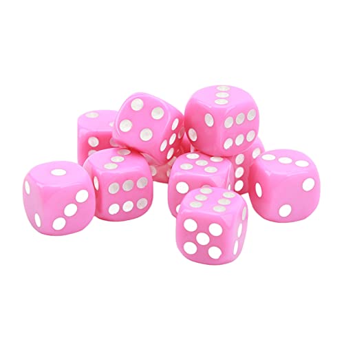 ZDETGU 30 Prozent Würfel Set 16mm Kunststoff 6 -Seiten Runder Ecken Würfel für Tischspiele Brettspiele Gelbgelb (#2) von ZDETGU