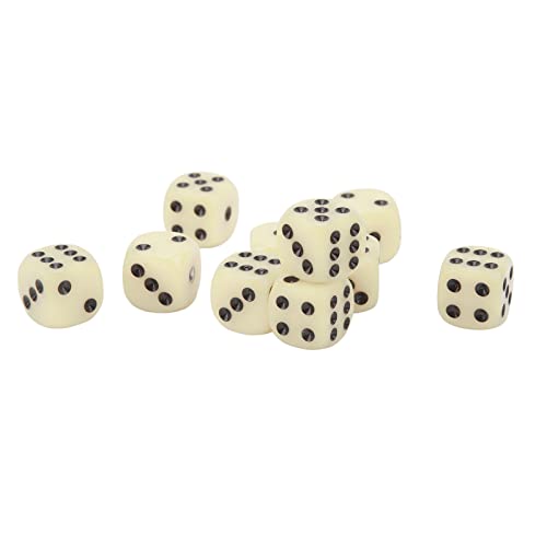 ZDETGU 30 Prozent Würfel Set 16mm Kunststoff 6 -Seiten Runder Ecken Würfel für Tischspiele Brettspiele Gelbgelb (#3) von ZDETGU