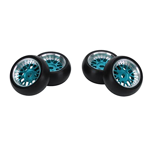 ZDETGU 4PCS 16 Paare RC Tire Aluminiumlegierung Verbesserung der Stabilität Glänzend für 1/28 RC -Driftreifen für K969 für P929 für K989 Red (Blue) von ZDETGU