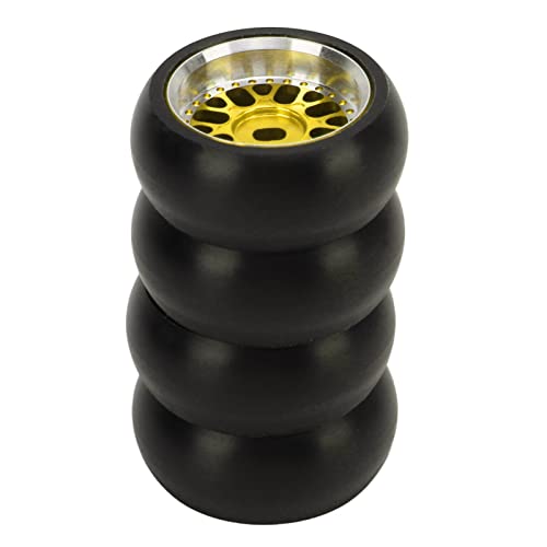 ZDETGU 4PCS 16 Paare RC Tire Aluminiumlegierung Verbesserung der Stabilität Glänzend für 1/28 RC -Driftreifen für K969 für P929 für K989 Red (Gold) von ZDETGU