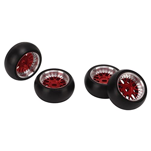 ZDETGU 4PCS 16 Paare RC Tire Aluminiumlegierung Verbesserung der Stabilität Glänzend für 1/28 RC -Driftreifen für K969 für P929 für K989 Red (Rot) von ZDETGU