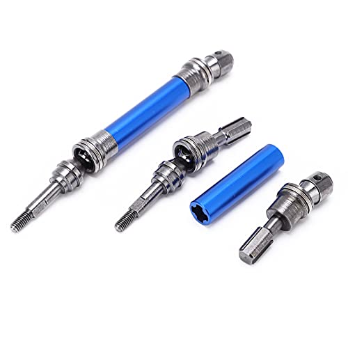 ZDETGU Abnehmbare Vordere Antriebswellenbaugruppe für Slash Rustler VXL 4x4 1/10 RC -Auto (Blue) von ZDETGU