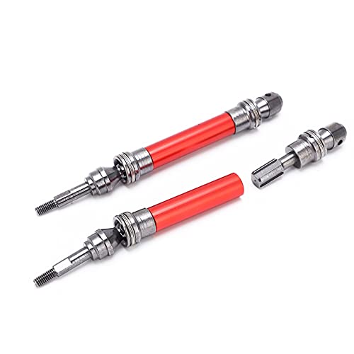 ZDETGU Abnehmbare Vordere Antriebswellenbaugruppe für Slash Rustler VXL 4x4 1/10 RC -Auto (Rot) von ZDETGU