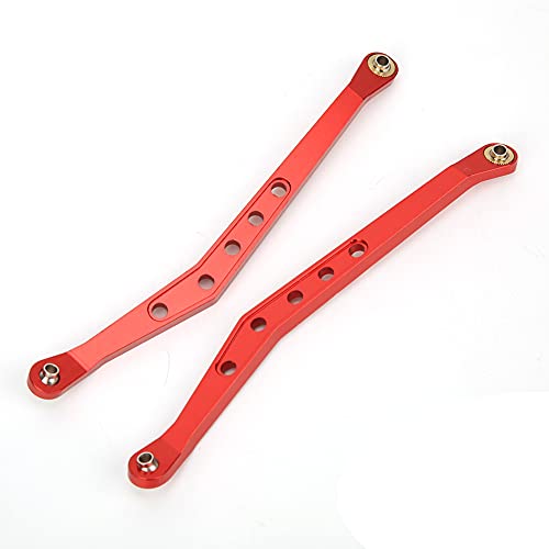 ZDETGU Aluminiumlegierung Obere Suspensionsverknüpfungen Fernbedienungsauto -Zubehör für 1/10 Axial 90018 RC Crawler Schwarz (Rot) von ZDETGU