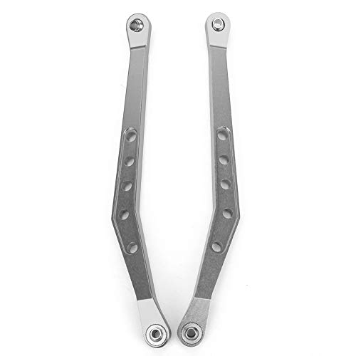 ZDETGU Aluminiumlegierung Obere Suspensionsverknüpfungen Fernbedienungsauto -Zubehör für 1/10 Axial 90018 RC Crawler Schwarz (Silver) von ZDETGU