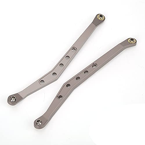 ZDETGU Aluminiumlegierung Obere Suspensionsverknüpfungen Fernbedienungsauto -Zubehör für 1/10 Axial 90018 RC Crawler Schwarz (Ti-Farbe) von ZDETGU