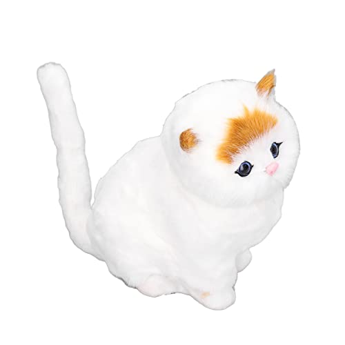 ZDETGU Lifelike Simulationskatze Puppe mit Meow Sound für Kindergeschenke und Heimdekoration von ZDETGU