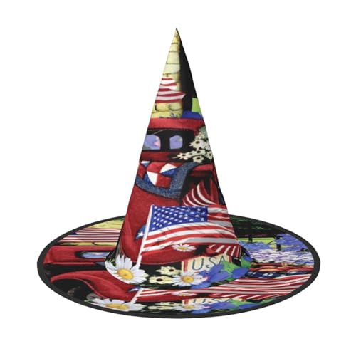 ZDFHKYDY 4. Juli Patriotischer alter roter LKW-Druck, volle Abdeckung, Halloween-Hut – einzigartiger Oxford-Tuch für Erwachsene mit auffälligen Mustern, für Festivals und Motto-Partys ZDFHKYDY 4. Juli Patriotischer alter roter LKW-Druck, volle Abdeckung, Halloween-Hut – einzigartiger Oxford-Tuch für Erwachsene mit auffälligen Mustern, für Festivals und Motto-Partys von ZDFHKYDY