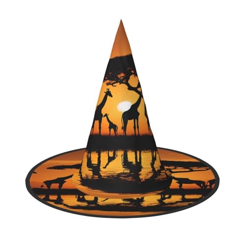 ZDFHKYDY Afrika Giraffe Baum Druck Full Coverage Halloween Hut Einzigartiger Oxford Tuch Kostüm Hut für Erwachsene mit auffälligen Mustern, für Festivals & Motto-Partys ZDFHKYDY Afrika Giraffe Baum Druck Full Coverage Halloween Hut Einzigartiger Oxford Tuch Kostüm Hut für Erwachsene mit auffälligen Mustern, für Festivals & Motto-Partys von ZDFHKYDY