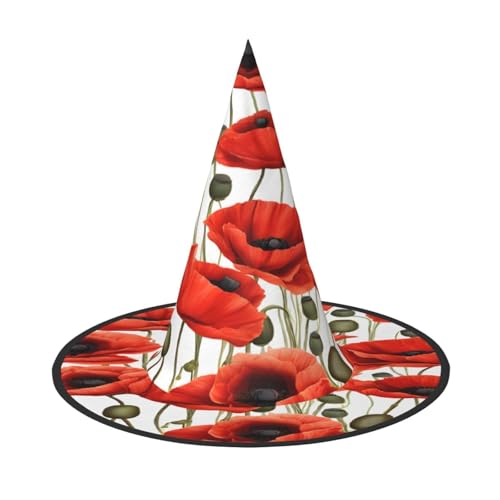ZDFHKYDY Blumendruck Full Coverage Halloween Hut - Einzigartiger Oxford-Tuch Kostüm Hut für Erwachsene mit auffälligen Mustern, für Festivals & Motto-Partys von ZDFHKYDY