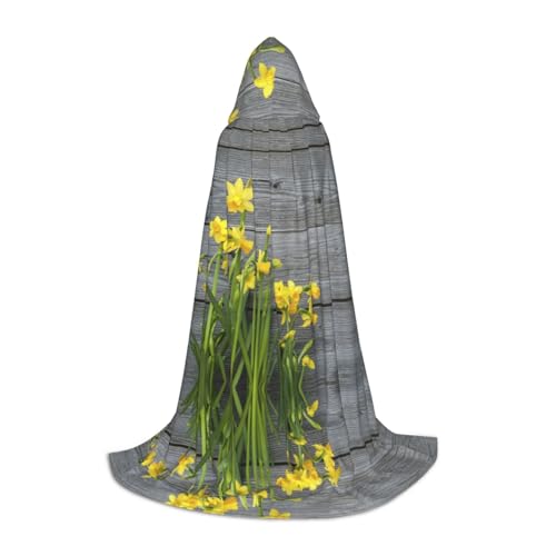 ZDFHKYDY Bouquet of Narzissen – Bedruckter verstellbarer Jugendumhang – Jugendumhang für Festivals und Bühne, leichte Kapuzenbekleidung, Größe M von ZDFHKYDY