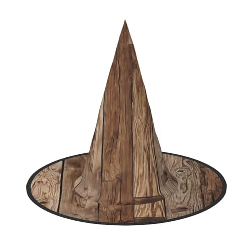ZDFHKYDY Brauner Holzdruck Halloween Hut - Einzigartiger Oxford-Tuch Kostüm Hut für Erwachsene mit auffälligen Mustern, für Festivals & Motto-Partys ZDFHKYDY Brauner Holzdruck Halloween Hut - Einzigartiger Oxford-Tuch Kostüm Hut für Erwachsene mit auffälligen Mustern, für Festivals & Motto-Partys von ZDFHKYDY