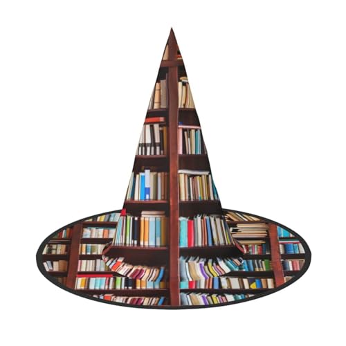 ZDFHKYDY Bücher - Druck Full Coverage Halloween Hut - Einzigartiger Oxford-Tuch Kostüm Hut für Erwachsene mit auffälligen Mustern, für Festivals & Mottopartys ZDFHKYDY Bücher - Druck Full Coverage Halloween Hut - Einzigartiger Oxford-Tuch Kostüm Hut für Erwachsene mit auffälligen Mustern, für Festivals & Mottopartys von ZDFHKYDY