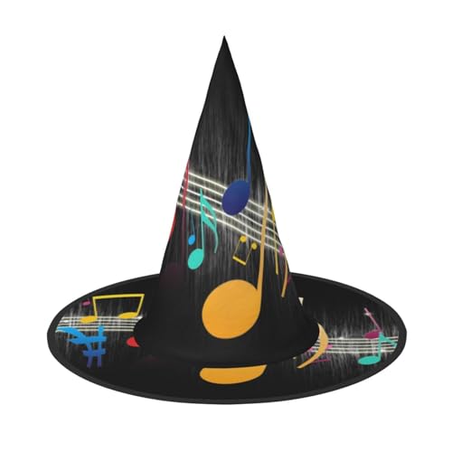 ZDFHKYDY Bunte Musiknoten: Halloween-Hut mit voller Abdeckung, einzigartiger Oxford-Stoff für Erwachsene mit auffälligen Mustern, für Festivals und Mottopartys. ZDFHKYDY Bunte Musiknoten: Halloween-Hut mit voller Abdeckung, einzigartiger Oxford-Stoff für Erwachsene mit auffälligen Mustern, für Festivals und Mottopartys. von ZDFHKYDY