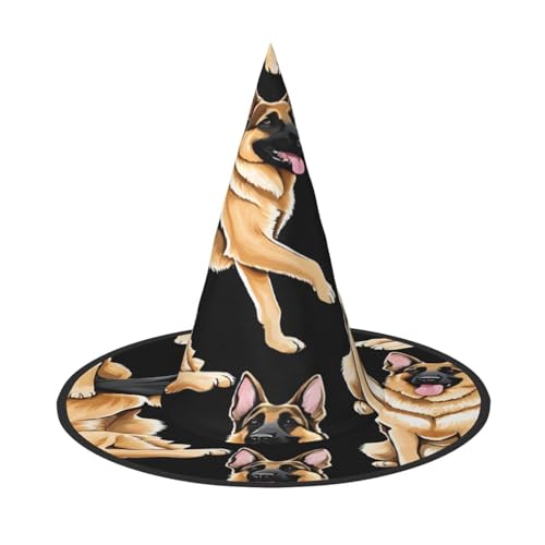 ZDFHKYDY Deutscher Schäferhund - Druck Full Coverage Halloween Hut - Einzigartiger Oxford-Tuch Kostüm Hut für Erwachsene mit auffälligen Mustern, für Festivals & Mottopartys ZDFHKYDY Deutscher Schäferhund - Druck Full Coverage Halloween Hut - Einzigartiger Oxford-Tuch Kostüm Hut für Erwachsene mit auffälligen Mustern, für Festivals & Mottopartys von ZDFHKYDY