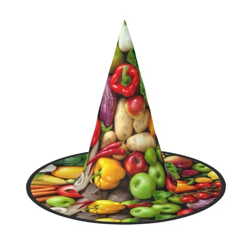 ZDFHKYDY Frisches Obst und Gemüse - Druck Full Coverage Halloween Hut - Einzigartiger Oxford-Tuch Kostüm Hut für Erwachsene mit auffälligen Mustern, für Festivals & Motto-Partys ZDFHKYDY Frisches Obst und Gemüse - Druck Full Coverage Halloween Hut - Einzigartiger Oxford-Tuch Kostüm Hut für Erwachsene mit auffälligen Mustern, für Festivals & Motto-Partys von ZDFHKYDY