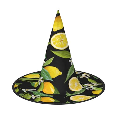 ZDFHKYDY Gelbe Zitrone - Druck Full Coverage Halloween Hut - Einzigartiger Oxford-Tuch Kostüm Hut für Erwachsene mit auffälligen Mustern, für Festivals & Motto-Partys ZDFHKYDY Gelbe Zitrone - Druck Full Coverage Halloween Hut - Einzigartiger Oxford-Tuch Kostüm Hut für Erwachsene mit auffälligen Mustern, für Festivals & Motto-Partys von ZDFHKYDY