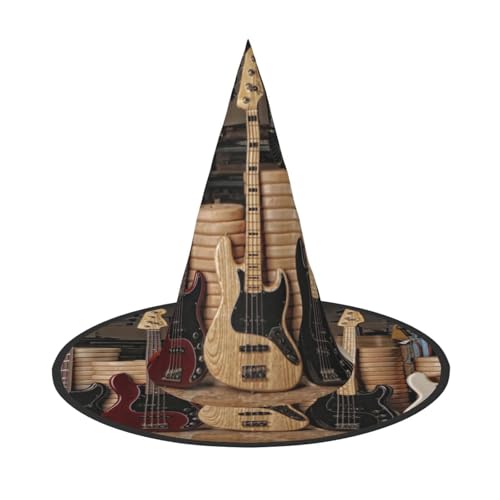 ZDFHKYDY Gitarre Bass Musik Musikinstrumente - Druck Full Coverage Halloween Hut - Einzigartiger Oxford-Tuch Kostüm Hut für Erwachsene mit auffälligen Mustern, für Festivals & Motto-Partys ZDFHKYDY Gitarre Bass Musik Musikinstrumente - Druck Full Coverage Halloween Hut - Einzigartiger Oxford-Tuch Kostüm Hut für Erwachsene mit auffälligen Mustern, für Festivals & Motto-Partys von ZDFHKYDY