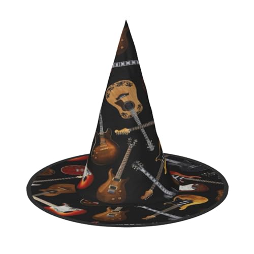 ZDFHKYDY Gitarren - Druck Full Coverage Halloween Hut - Einzigartiger Oxford-Tuch Kostüm Hut für Erwachsene mit auffälligen Mustern, für Festivals & Motto-Partys ZDFHKYDY Gitarren - Druck Full Coverage Halloween Hut - Einzigartiger Oxford-Tuch Kostüm Hut für Erwachsene mit auffälligen Mustern, für Festivals & Motto-Partys von ZDFHKYDY