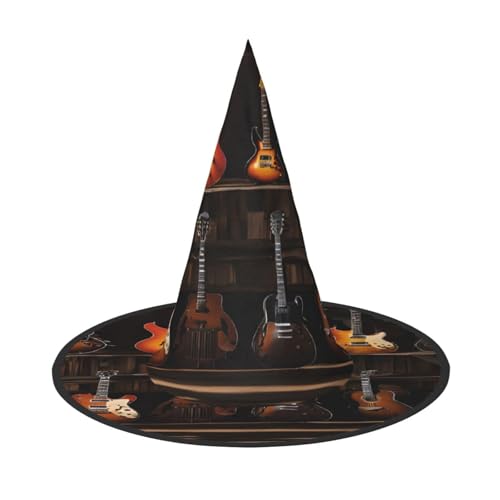 ZDFHKYDY Gitarren - Druck Full Coverage Halloween Hut - Einzigartiger Oxford-Tuch Kostüm Hut für Erwachsene mit auffälligen Mustern, für Festivals & Motto-Partys ZDFHKYDY Gitarren - Druck Full Coverage Halloween Hut - Einzigartiger Oxford-Tuch Kostüm Hut für Erwachsene mit auffälligen Mustern, für Festivals & Motto-Partys von ZDFHKYDY