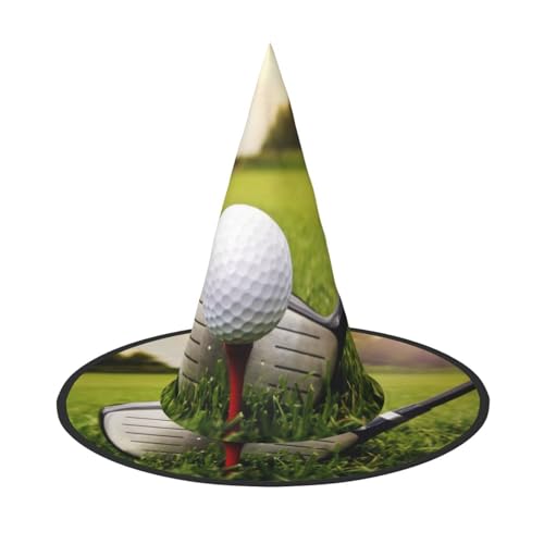ZDFHKYDY Golfball-Druck, volle Abdeckung, Halloween-Hut – einzigartiger Oxford-Tuchhut für Erwachsene mit auffälligen Mustern, für Festivals und Mottopartys. von ZDFHKYDY