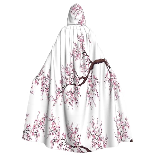 ZDFHKYDY Halloween-Kapuzenumhang mit Kirschblütenbaum-Druck, für Erwachsene, erschwinglicher Umhang für Rollenspiele, Motto-Partys und Festivals, bequeme Passform mit übergroßer Kapuze ZDFHKYDY Halloween-Kapuzenumhang mit Kirschblütenbaum-Druck, für Erwachsene, erschwinglicher Umhang für Rollenspiele, Motto-Partys und Festivals, bequeme Passform mit übergroßer Kapuze von ZDFHKYDY