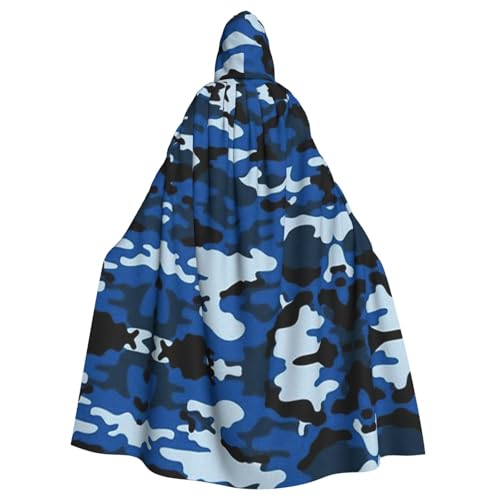 ZDFHKYDY Halloween-Kapuzenumhang mit blauem Camouflage-Muster für Erwachsene, erschwinglicher Umhang für Rollenspiele, Motto-Partys und Festivals, bequeme Passform mit übergroßer Kapuze ZDFHKYDY Halloween-Kapuzenumhang mit blauem Camouflage-Muster für Erwachsene, erschwinglicher Umhang für Rollenspiele, Motto-Partys und Festivals, bequeme Passform mit übergroßer Kapuze von ZDFHKYDY