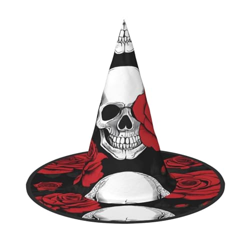 ZDFHKYDY Halloween-Totenkopf-Druck, volle Abdeckung, Halloween-Hut – einzigartiger Oxford-Tuchhut für Erwachsene mit auffälligen Mustern, für Festivals und Mottopartys. von ZDFHKYDY