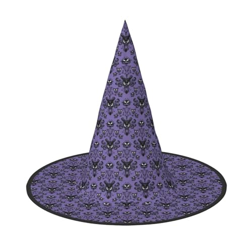 ZDFHKYDY Haunted Mansion - Print Full Coverage Halloween Hut - Einzigartiger Oxford-Tuch Kostüm Hut für Erwachsene mit auffälligen Mustern, für Festivals & Mottopartys von ZDFHKYDY