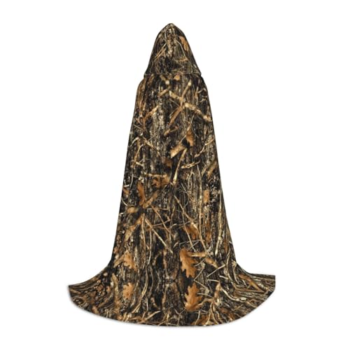ZDFHKYDY Herbst-Camoflauge-Druck, verstellbarer Teenager-Umhang, Jugendumhang für Festivals und Bühne, leichte Kapuzenbekleidung, Größe S von ZDFHKYDY