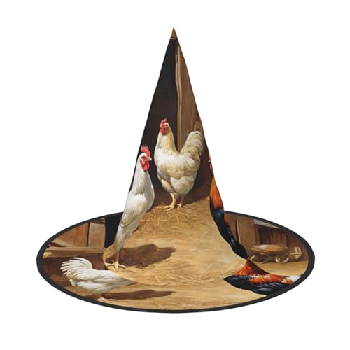 ZDFHKYDY Huhn- und Hahn-Druck – Druck voller Abdeckung Halloween Hut – Einzigartiger Oxford-Tuch Kostüm Hut für Erwachsene mit auffälligen Mustern, für Festivals & Motto-Partys ZDFHKYDY Huhn- und Hahn-Druck – Druck voller Abdeckung Halloween Hut – Einzigartiger Oxford-Tuch Kostüm Hut für Erwachsene mit auffälligen Mustern, für Festivals & Motto-Partys von ZDFHKYDY