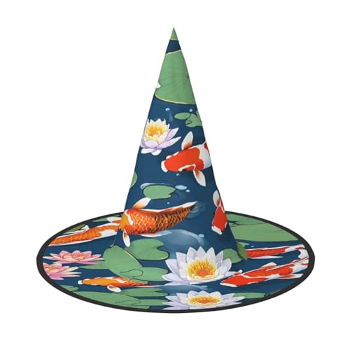 ZDFHKYDY Japanischer hübscher Koi-Fisch-Druck, volle Abdeckung, Halloween-Hut – einzigartiger Oxford-Tuchhut für Erwachsene mit auffälligen Mustern, für Festivals & Motto-Partys ZDFHKYDY Japanischer hübscher Koi-Fisch-Druck, volle Abdeckung, Halloween-Hut – einzigartiger Oxford-Tuchhut für Erwachsene mit auffälligen Mustern, für Festivals & Motto-Partys von ZDFHKYDY