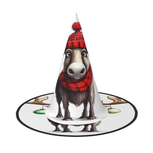 ZDFHKYDY Lustiger Weihnachtselch-Druck Full Coverage Halloween Hut - Einzigartiger Oxford-Tuch Kostüm Hut für Erwachsene mit auffälligen Mustern, für Festivals & Motto-Partys ZDFHKYDY Lustiger Weihnachtselch-Druck Full Coverage Halloween Hut - Einzigartiger Oxford-Tuch Kostüm Hut für Erwachsene mit auffälligen Mustern, für Festivals & Motto-Partys von ZDFHKYDY