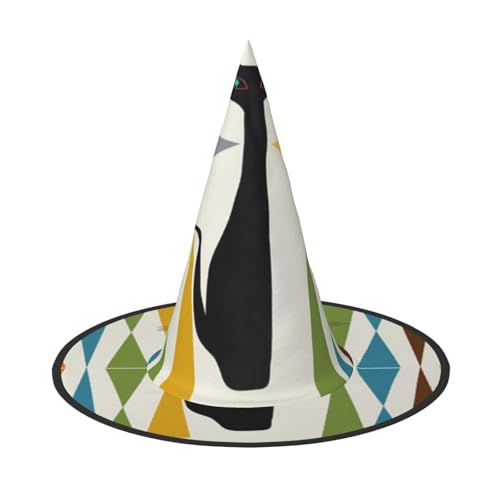 ZDFHKYDY Mid-Century Modern Art Cat Print Full Coverage Halloween Hut - Einzigartiger Oxford-Tuch Kostüm Hut für Erwachsene mit auffälligen Mustern, für Festivals & Mottopartys ZDFHKYDY Mid-Century Modern Art Cat Print Full Coverage Halloween Hut - Einzigartiger Oxford-Tuch Kostüm Hut für Erwachsene mit auffälligen Mustern, für Festivals & Mottopartys von ZDFHKYDY